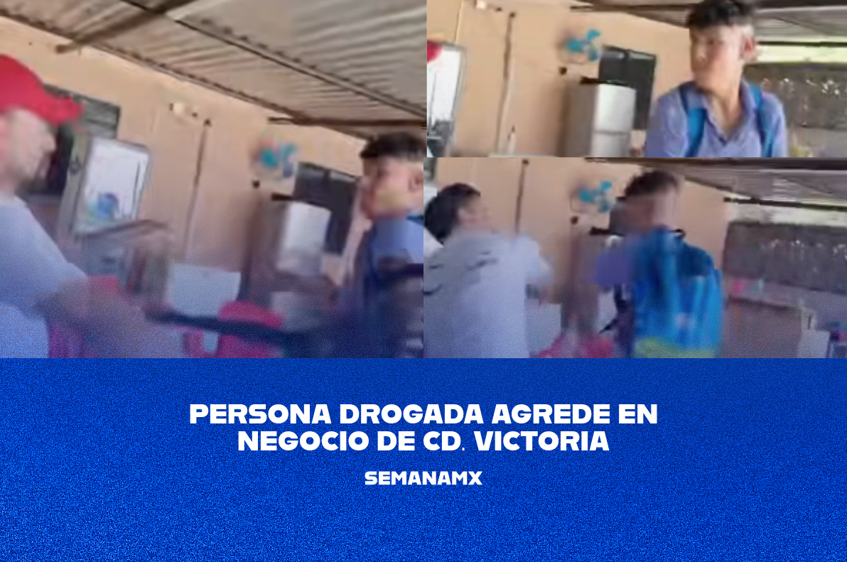 Hombre drogado desata violencia en negocio